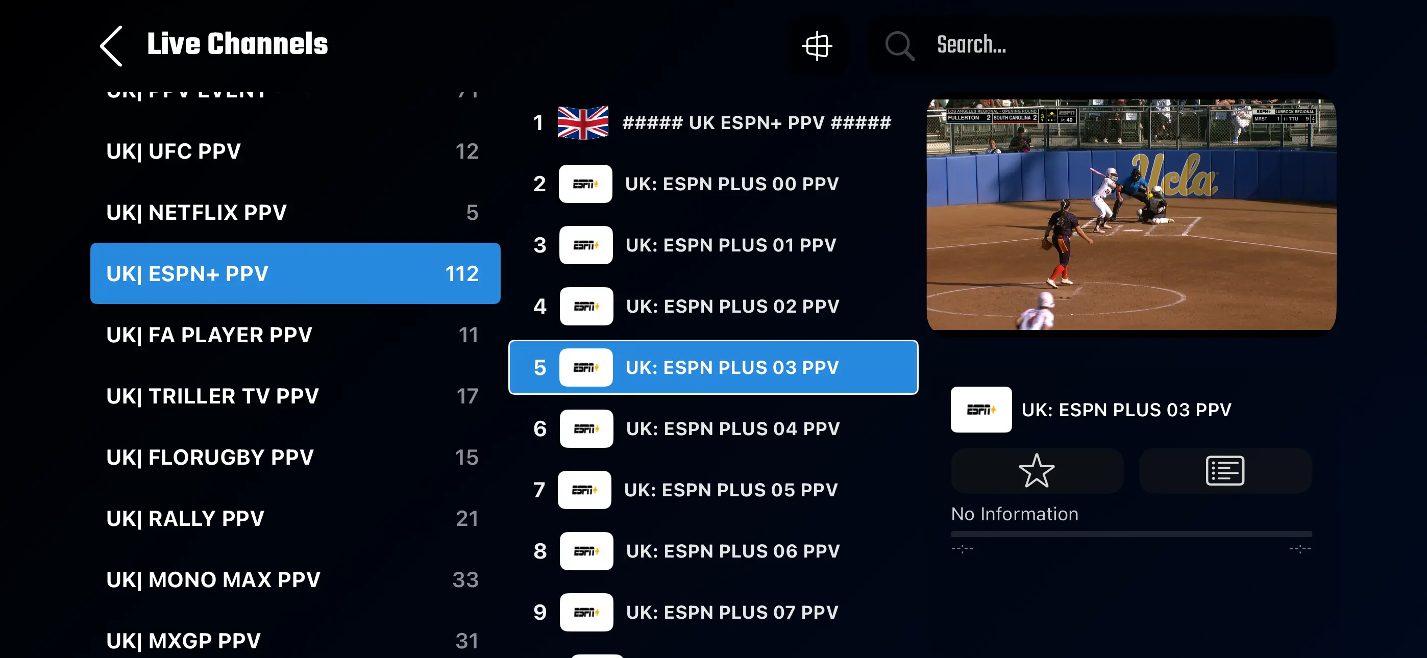 Strong 8K IPTV custom apps interface