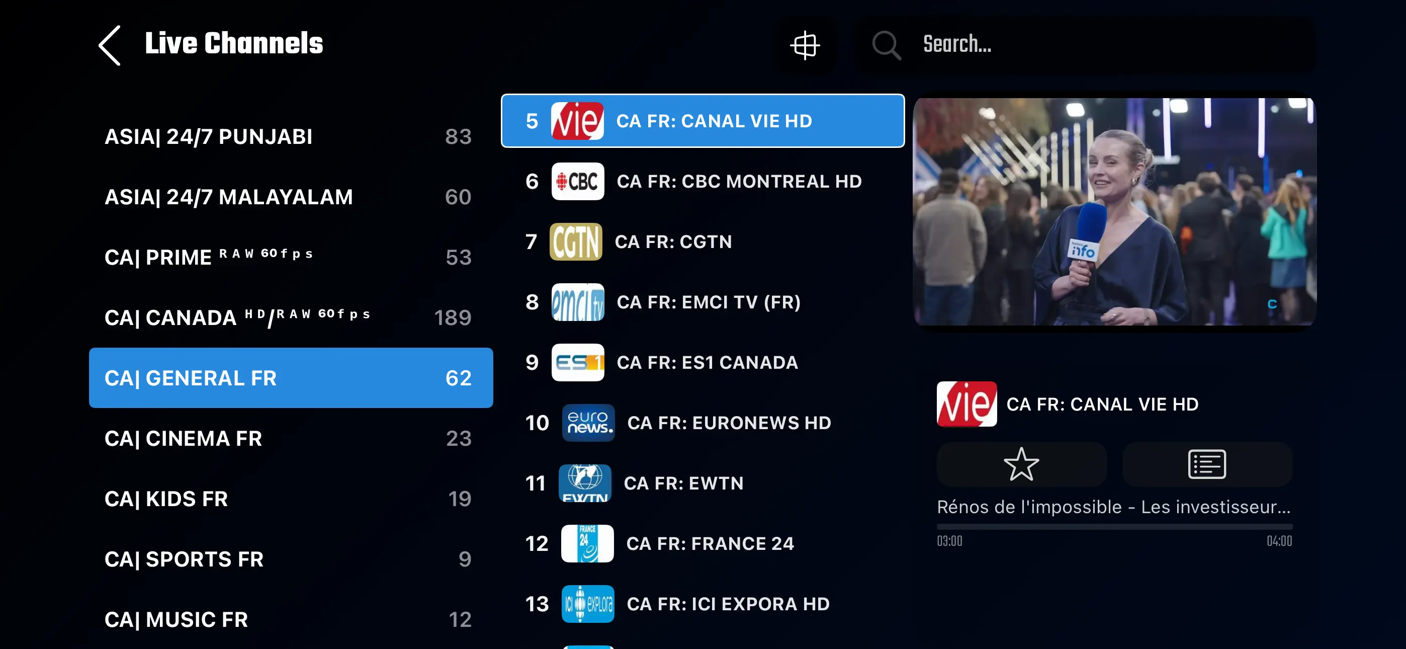 IPTV streaming quality test results