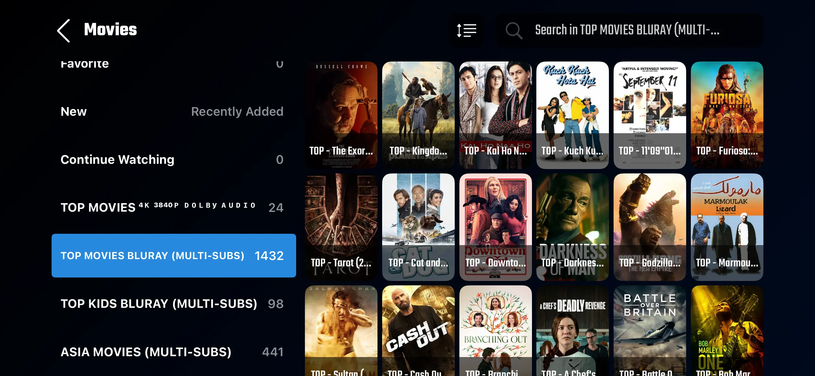 Strong 8K IPTV channel control and customization